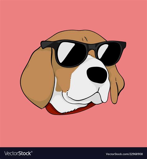 Dog Cartoon With Glasses Cuteanimals