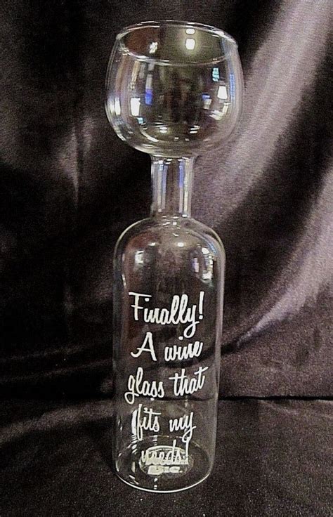 Wine Bottle With Glass Attached Glass Designs