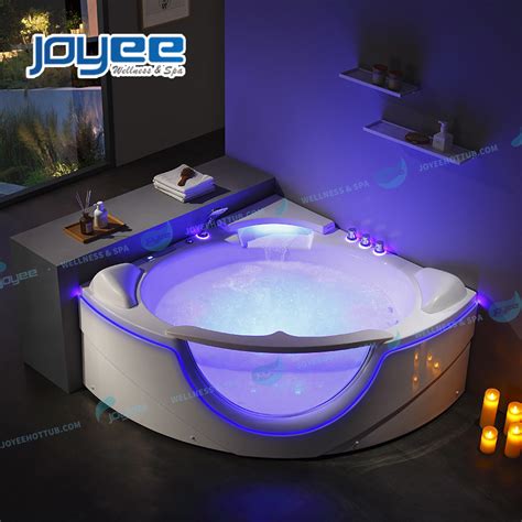 Joyee Fiber Glass Hydro Waterfall Sex People Massage Indoor Bath Tub Whirlpool Bathtub China