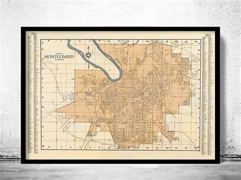 Old Map Of Montgomery Alabama Vintage Maps And Prints