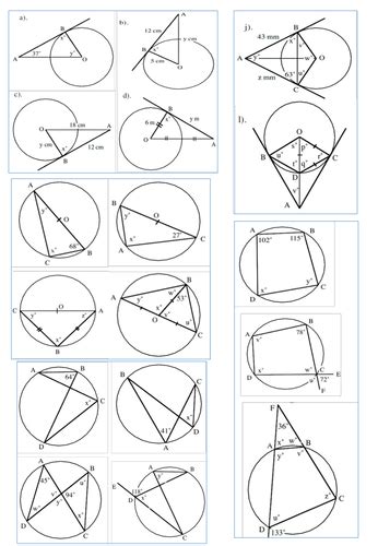 Circle Theorems And Intersecting Chords Teaching Resources