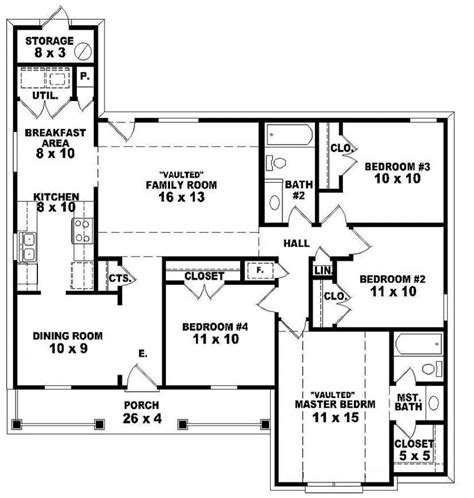 And that's what finding custom house plans online allow you to do: Beautiful 1 Story 4 Bedroom House Floor Plans - New Home ...