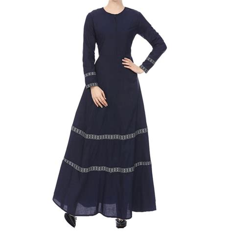 muslim kaftan abaya jilbab women long sleeve lace vintage maxi dress l0531 islamic clothing