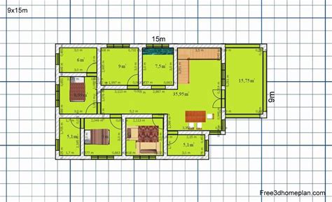 I never got around to publishing them until now. Free Download Small Home Design 9x15m Plans | Download ...