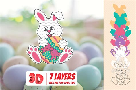 3D Easter Bunny SVG Graphic by SvgOcean · Creative Fabrica