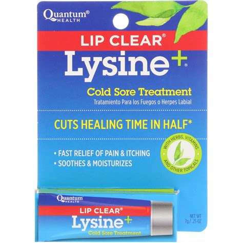 Quantum Health Lip Clear Lysine Cold Sore Treatment 25 Oz 7 G Walmart