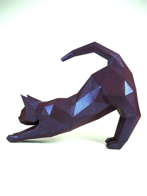 Create Your Own Low Polygon Cat No4instant Pdf Etsy