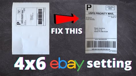 Ebay Shipping 4x6 Thermal Label Printer Settings How To Fix Label