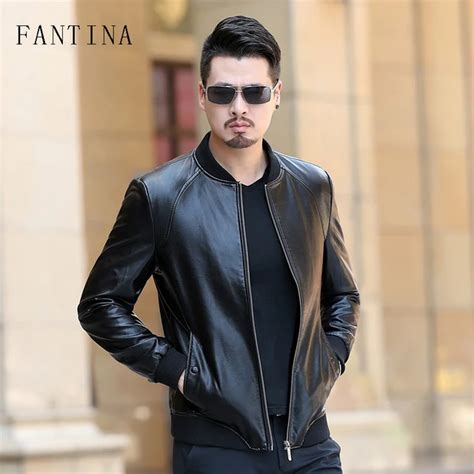 2017 New Brand Pu Leather Jacket Men Fashion Casual Mens Windproof