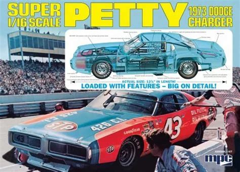 Mpc Richard Petty 1973 Dodge Charger 116 938 Plastic Model Kit 4599