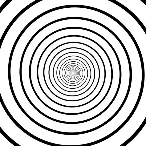 Fond De Spirale Dillusion Doptique Hypnotique Noir Et Blanc