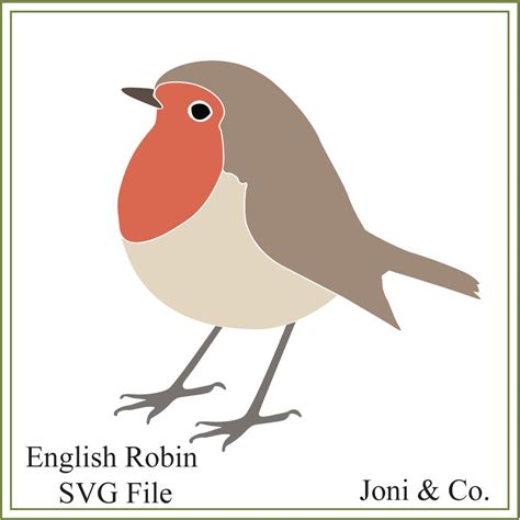 English Robin Svg Bird Svg Robin Svg Printable Bird Vinyl Etsy