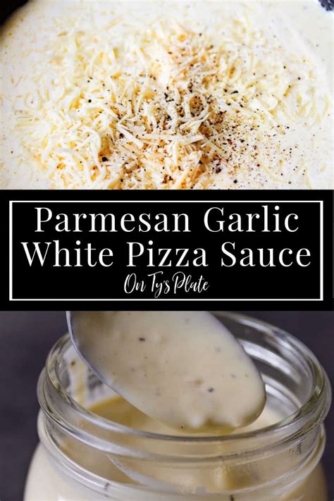 Parmesan Garlic White Pizza Sauce On Tys Plate