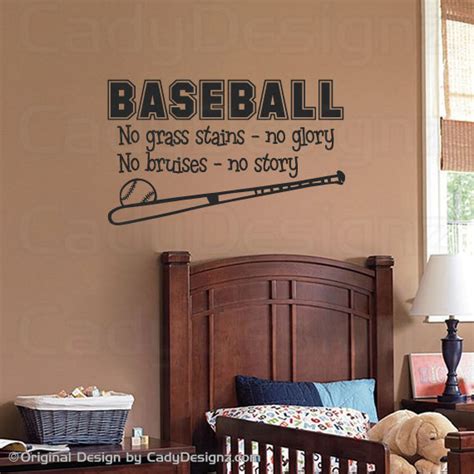 A very creative example here is this vintage baseball bat night that is really a great and handsome creation. Sports Baseball Wall Decal Boys Room Decor Childrens Decor