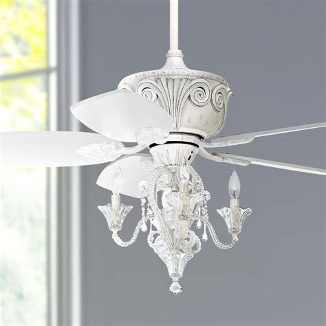 Industrial or commercial ceiling fans are designed for huge rooms—think barns, showrooms, or warehouses. Distressed White Ceiling Fan - Design Ideas