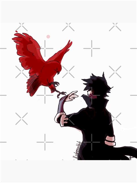 Dabi Red Hawk Sticker For Sale By Itssleepyrabbit Redbubble