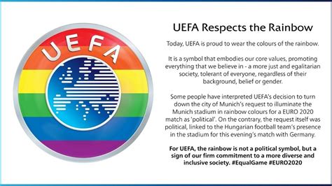 (we do not claim to own any content posted). Euro 2021: UEFA change their logo but maintain rejection of LGBTQ flag at Allianz Arena | Marca