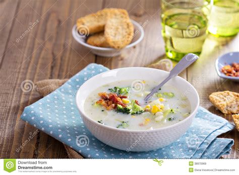 Broccoli And Corn Chowder Stock Image Image Of Potato