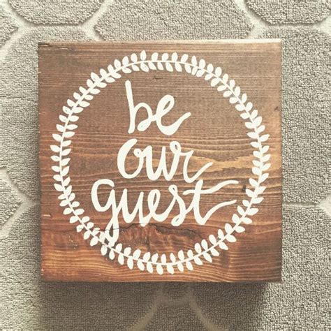 Be Our Guest Guest Room Wooden Sign Home Decor Guest Bedroom