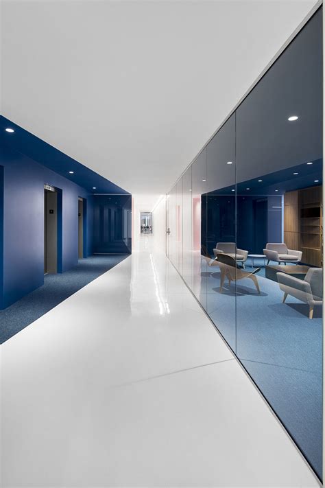 This Office Interior Used Color To Create Distinct Spaces