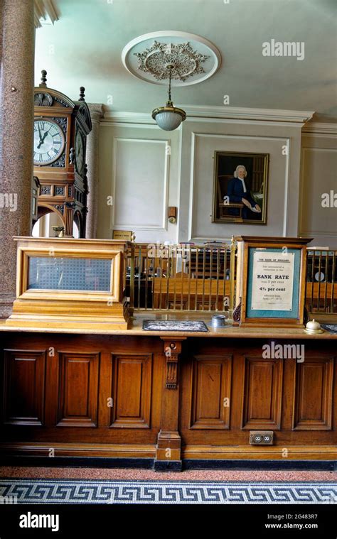 Interior Of The Old Bank In Beamish Village Durham County England