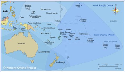 Countries By Continent Australia And Oceania Nations Online Project
