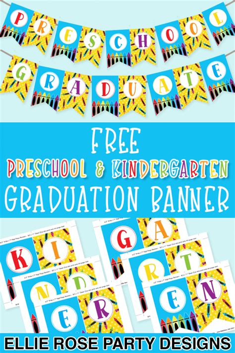 Free Preschool And Kindergarten Graduation Banner Printable