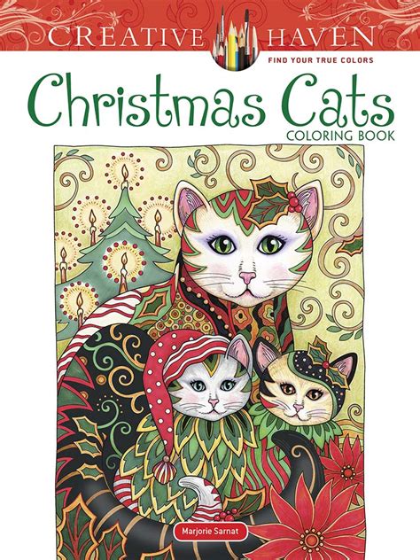 Welcome to a colorful christmas! Creative Haven Christmas Cats Coloring Book