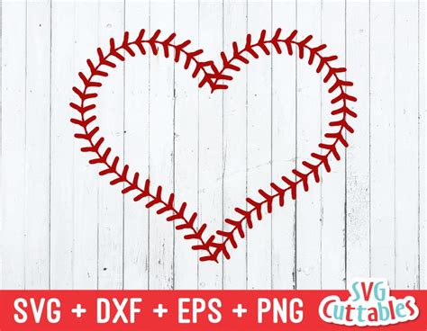 Baseball Stitches Heart Svg Baseball Cut File Svg Dxf Etsy