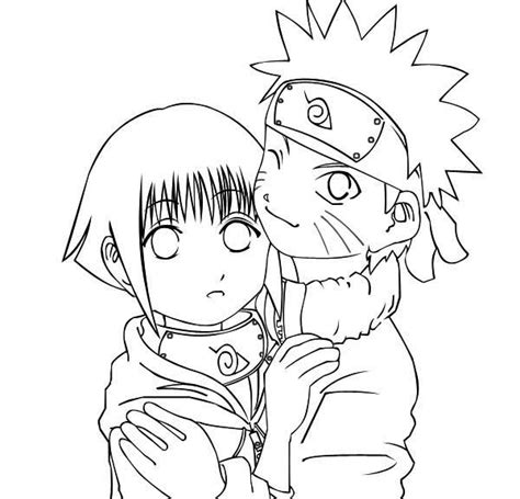 Desenho De Hinata Hyuga E Uzumaki Naruto Para Colorir Tudodesenhos