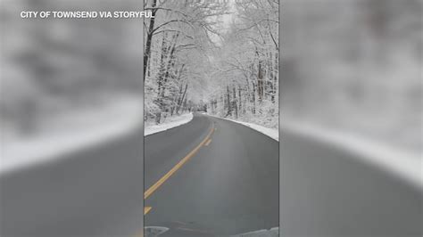 Winter Wonderland Picturesque Snowfall Covers Woods In Tennessees