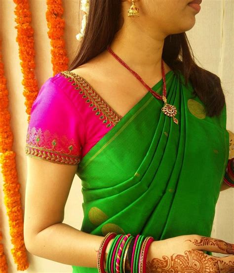 Saree Blouse Neck Designs For Pattu Sarees Free Teenage Girl Cheap