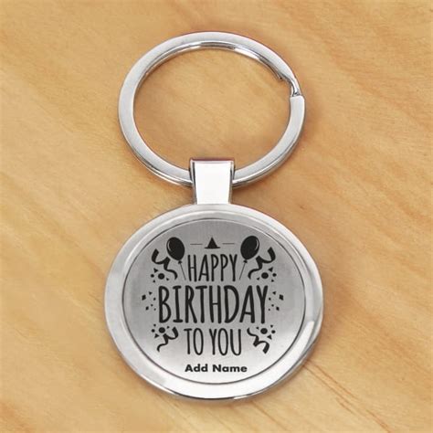You can surprise people with a tailored gift and make them feel special. Personalized Round Birthday Keychain: Gift/Send Home and ...