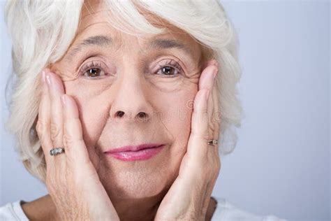 Portrait Of Older Beautiful Woman Stock Image Image Of People
