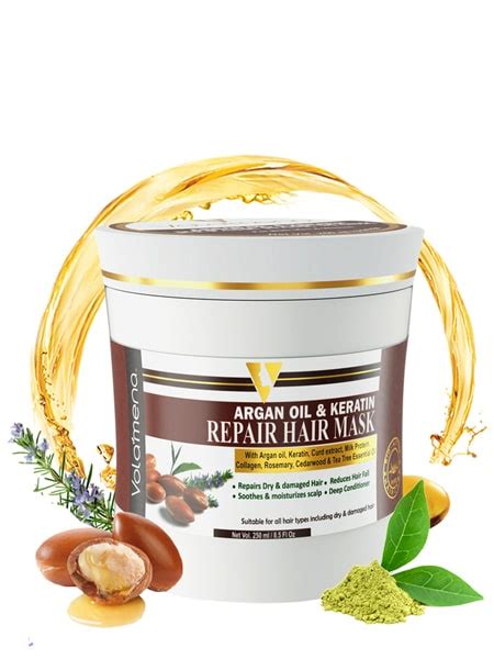 These are the best hair oils to hydrate dry hair, protect damaged hair and make dull hair shine, without leaving a the 14 best hair oils for softer, shinier hair. Volamena Argan Oil & Keratin Repair Hair Mask Curd Extract ...