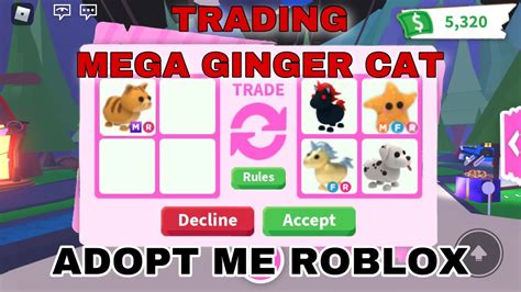 Trading Mega Ginger Cat Adopt Me Trades Adopt Me Roblox Youtube