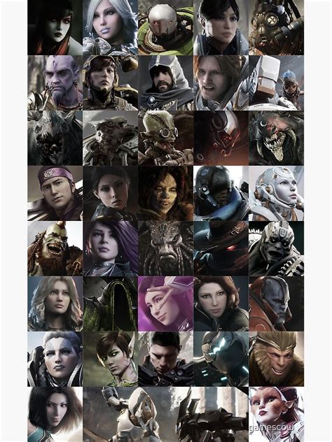 Paragon Heroes Poster For Sale By Gamescow Redbubble