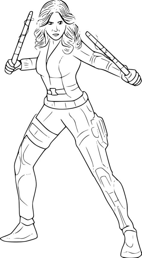 Exciting Black Widow Coloring Pages At Gbcoloring For Marvel Fans
