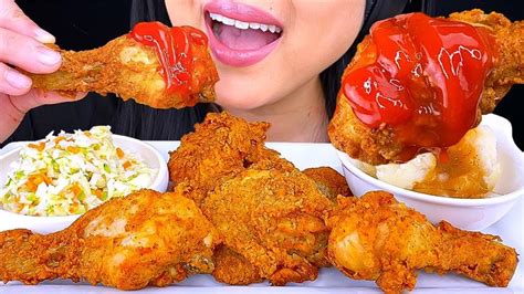 Asmr Kfc Fried Chicken Mukbang Crunch Eating Sounds Eating Show Asmr Phan Youtube Fried