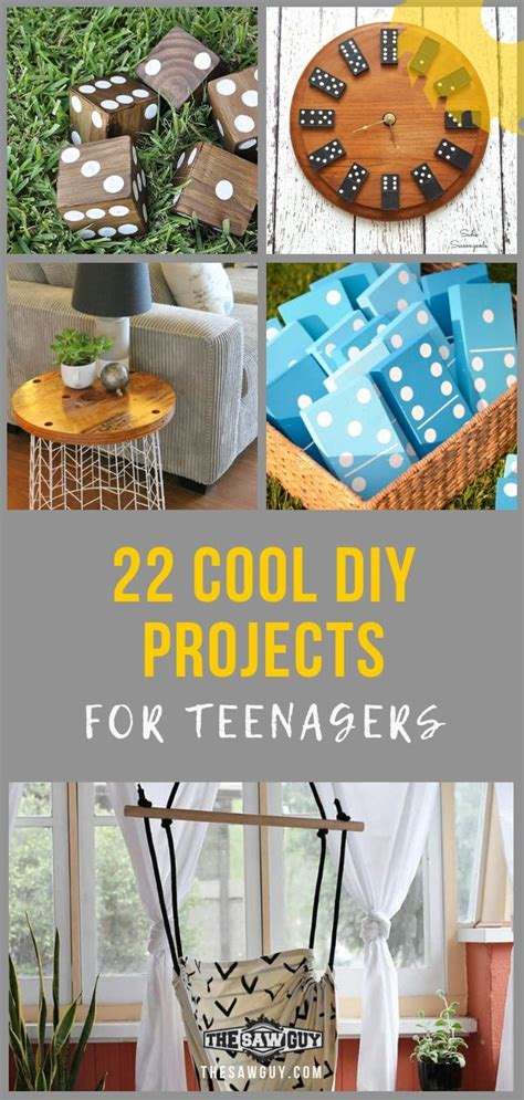 There are simple woodworking plans for beginners that don't need a lot of tools to build and wouldn't take a lot of your time. 22 Cool DIY Projects for Teenagers | Cool diy projects ...