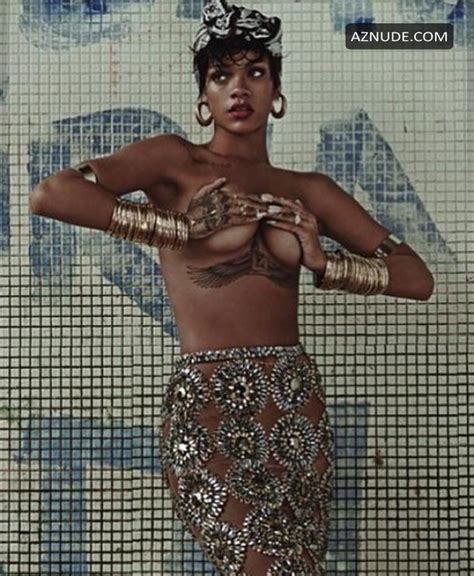 Rihanna Topless For Vogue Brazil By Mariano Vivanco In Angra Dos Reis