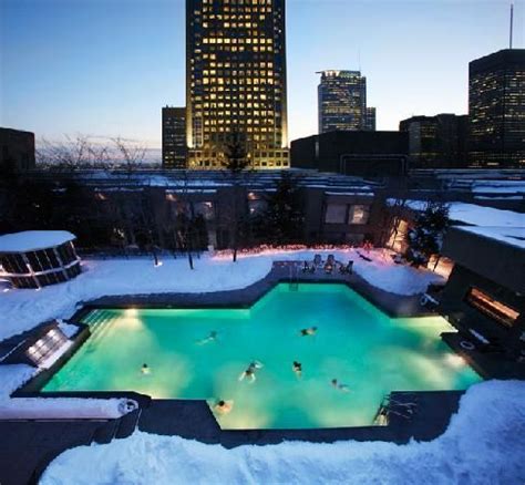 Discover Montreal S Hidden 4 Seasons Outdoor Rooftop Pool Hotel