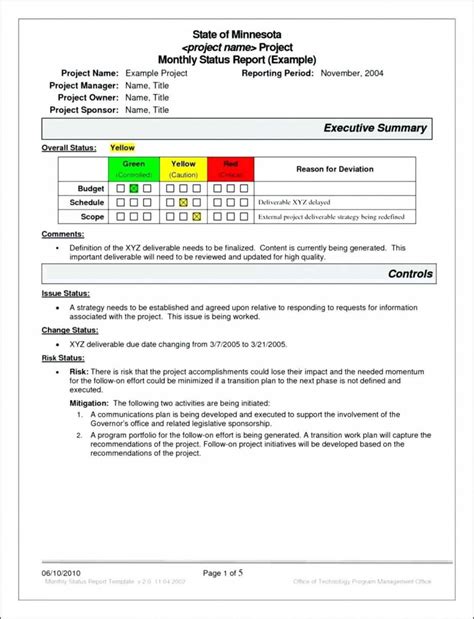 014 20status Template Project Management Ing Templates Throughout
