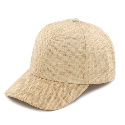 Muchique Baseball Cap Hat For Women Dad Hat For Men Raffia Straw Cloth