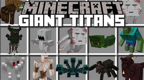 Minecraft GIANT TITANS MOD FIGHT OFF EVIL GIANTS MOBS AND WIN THE
