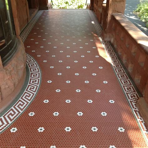 Tiles are one of the most important materials that can elevate the rooms. Floor Tile Gallery: mosaic, hexagon, Mid Century, hallways ...