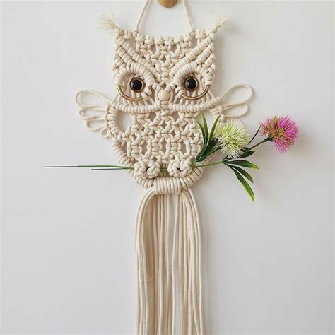 Beautiful barn owl in flight with wings in vibrant color. Owl Wall Tapestry Bohemian Hand-woven Pendant Home Room ...
