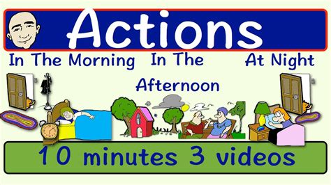 Everyday Actions Morning Afternoon Night English Speaking