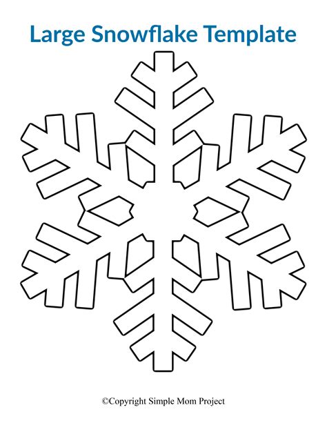 Free Printable Large Snowflake Templates Simple Mom Project