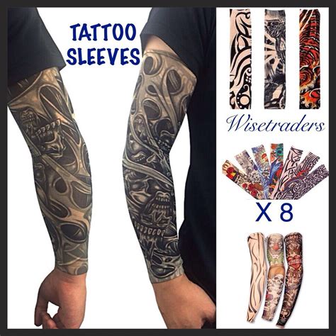 Shop for fake sleeve tattoos at walmart.com. 8 X Nylon Temporary Fake Tattoo Sleeves Fancy Dress Arm ...